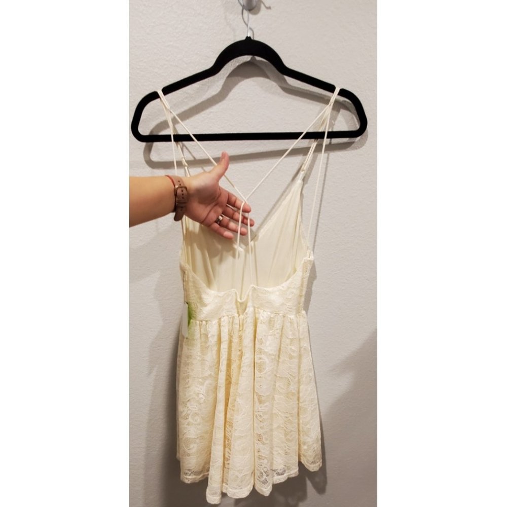 SAM EDELMAN Ivory Lace Mini Romper - Picture 5 of 6